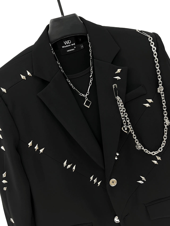 Rivet Detail Loose Jacket