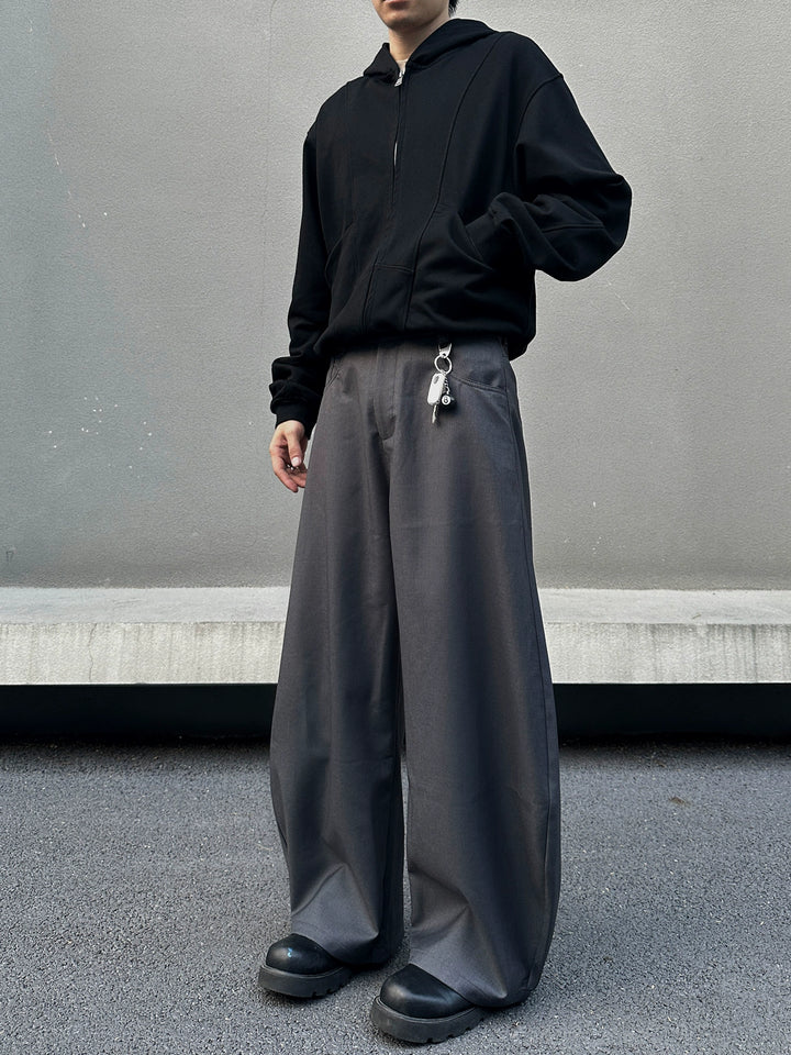 Wide Leg Draped Casual Pants