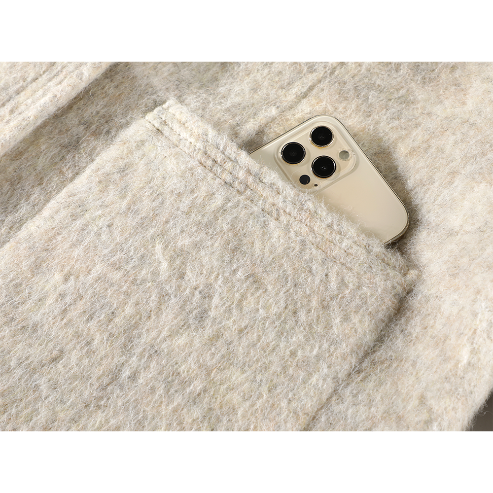 Kabát z vlněné směsi s retro knoflíky