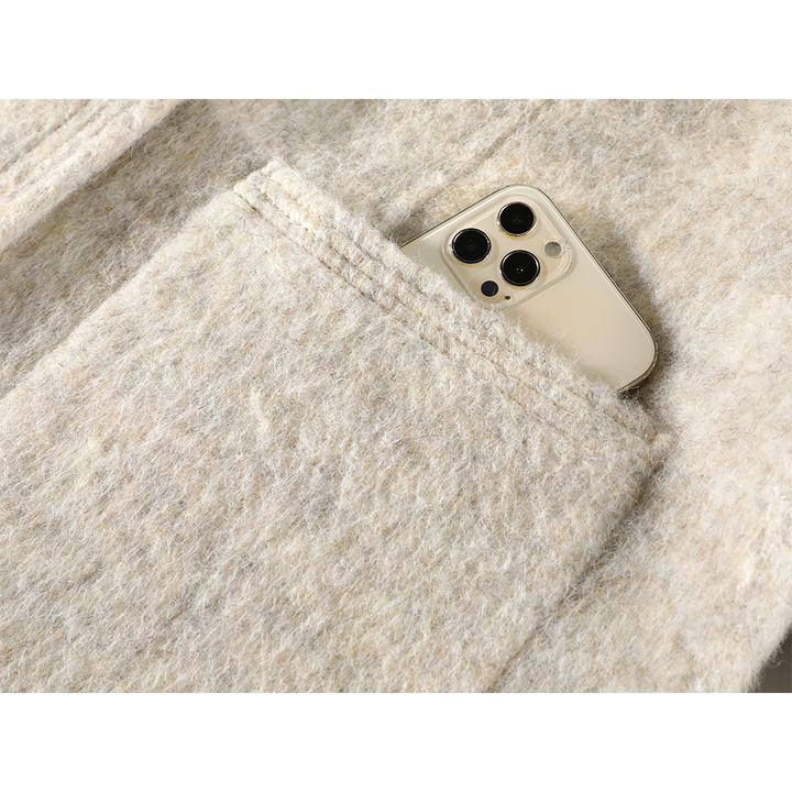 Kabát z vlněné směsi s retro knoflíky