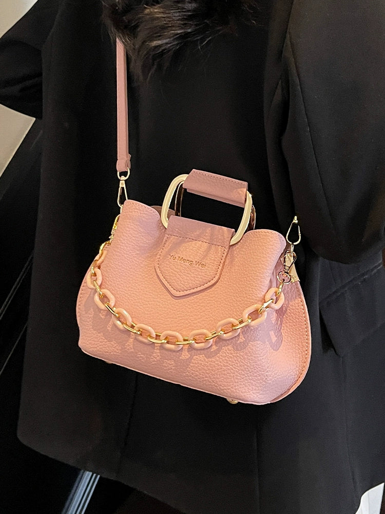 Textured Bucket Shoulder Crossbody Bag