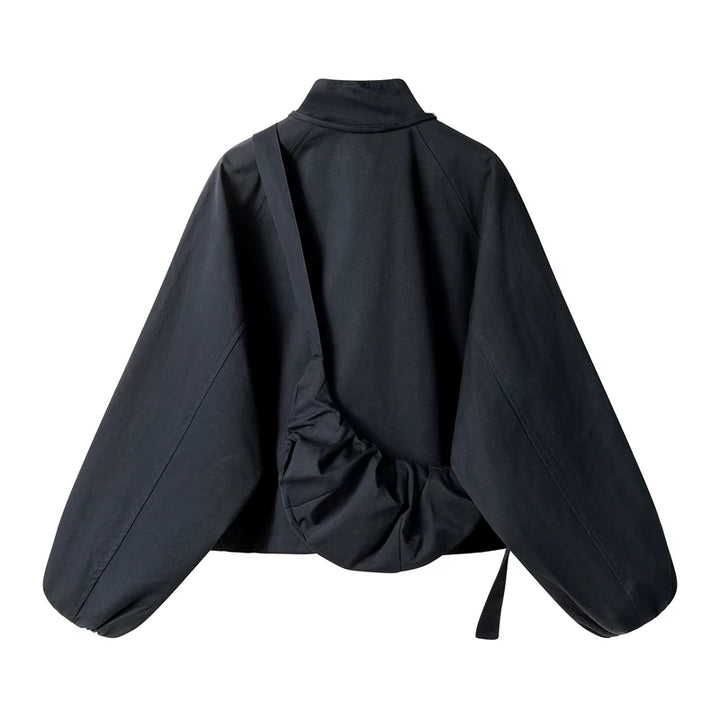 Short Loose Fit Casual Trench Jacket