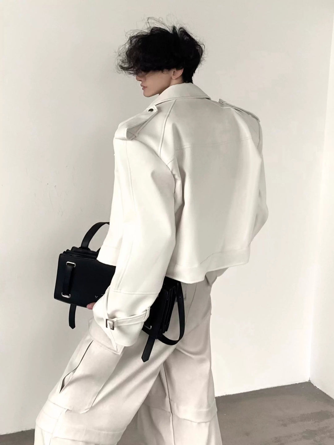 Deconstructed Motorcycle Leather Jacket