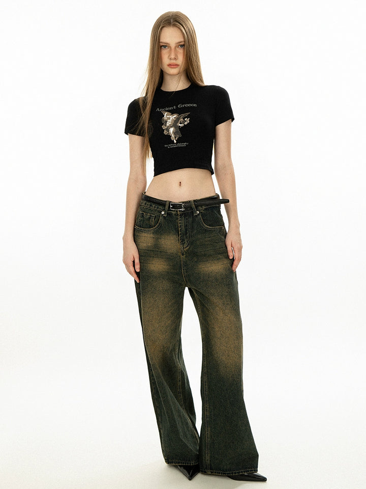 グラフィッククロップショートスリーブTシャツ