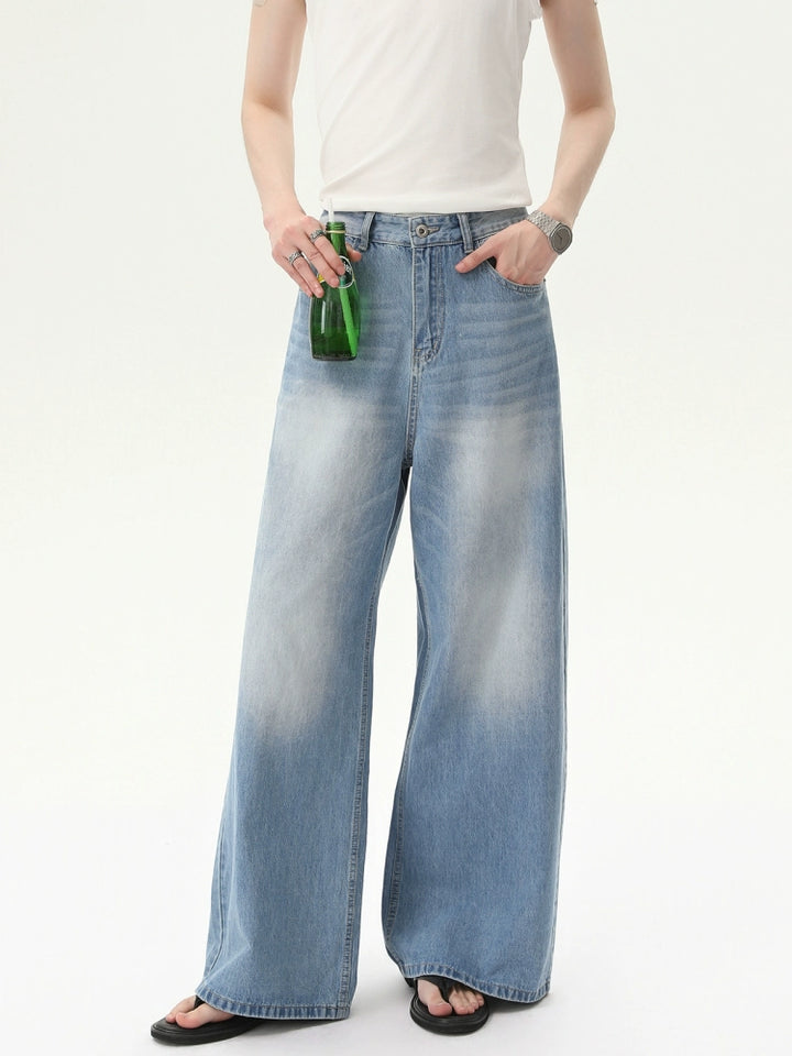 Gestresste gerade lockere Passform bodenlange Hose