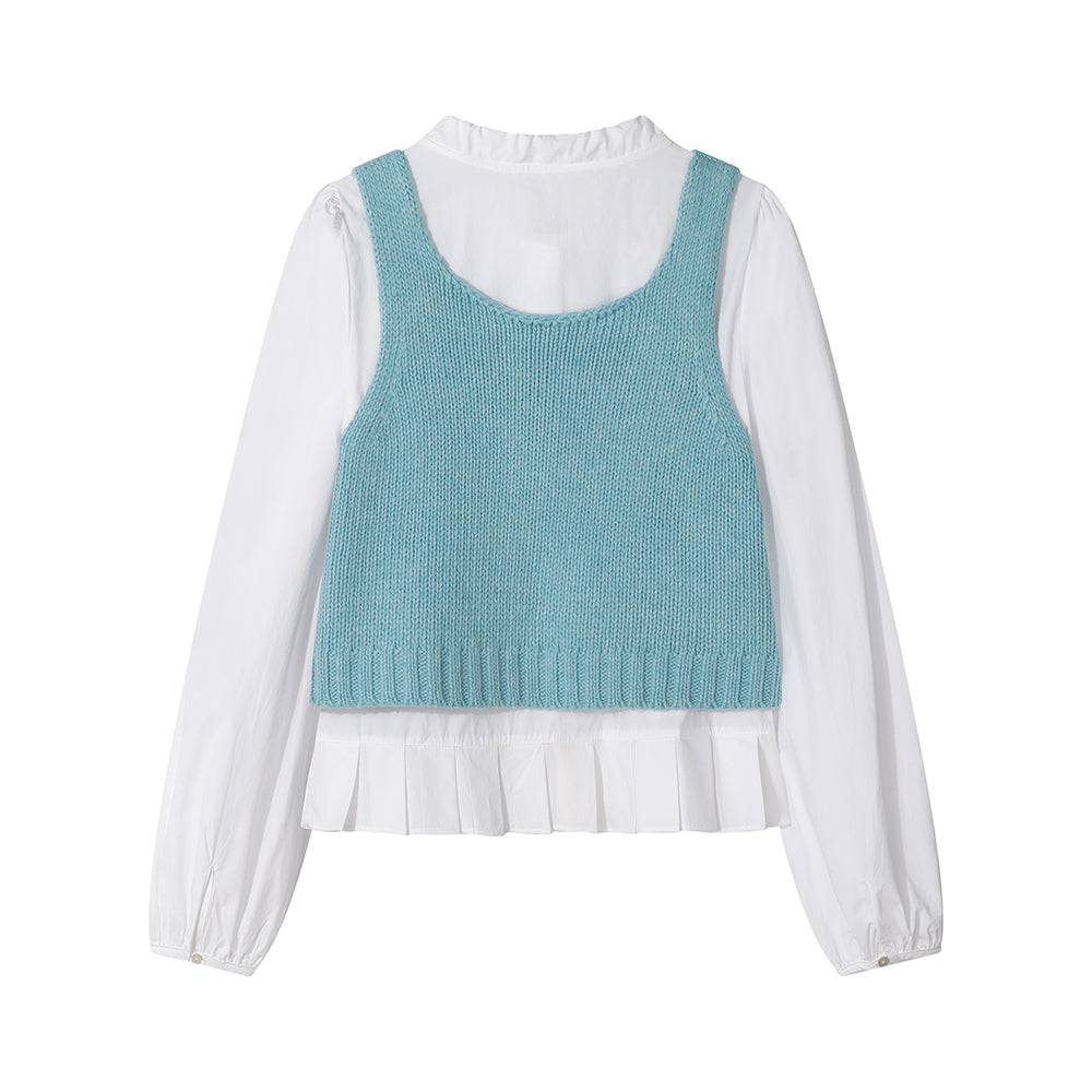 Loose Sweet Shirt and Vest