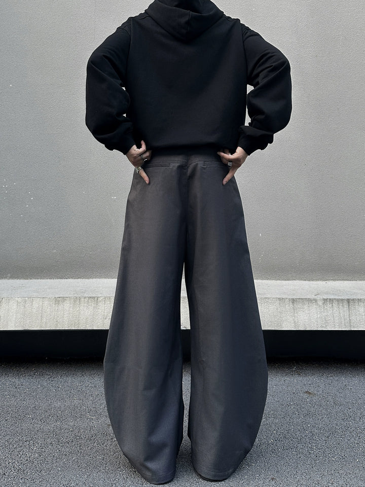 Wide Leg Draped Casual Pants