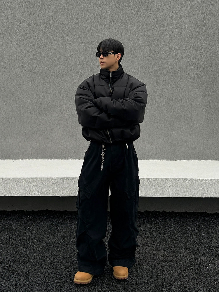 Large Pocket Straight-leg Cargo Pants