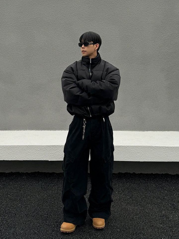 Large Pocket Straight-leg Cargo Pants