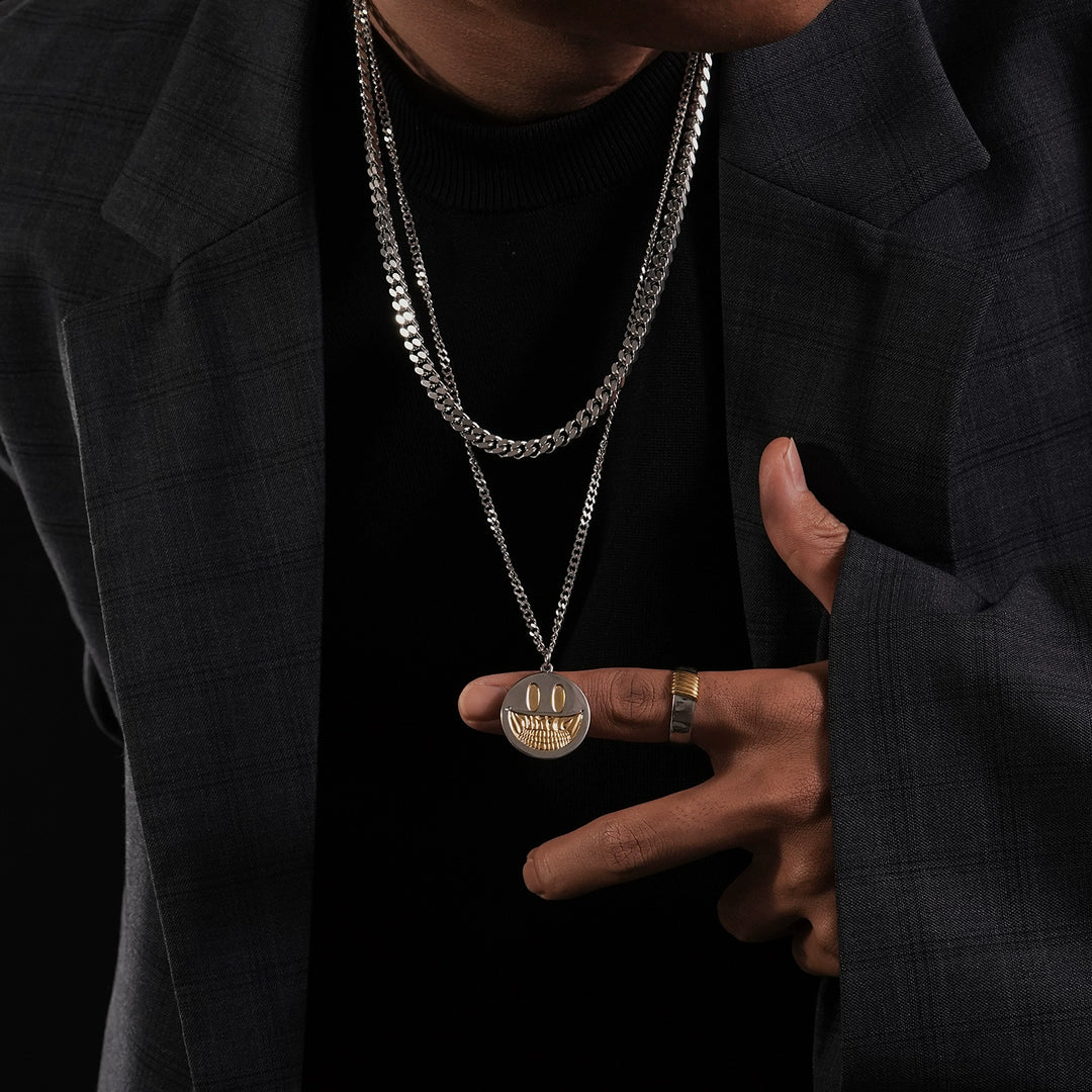 Přívěsek na náhrdelník s úsměvem lebky démona