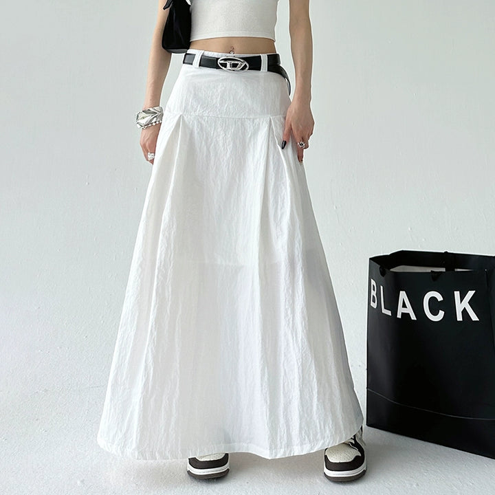 A-line Mid-Length Casual Skirt