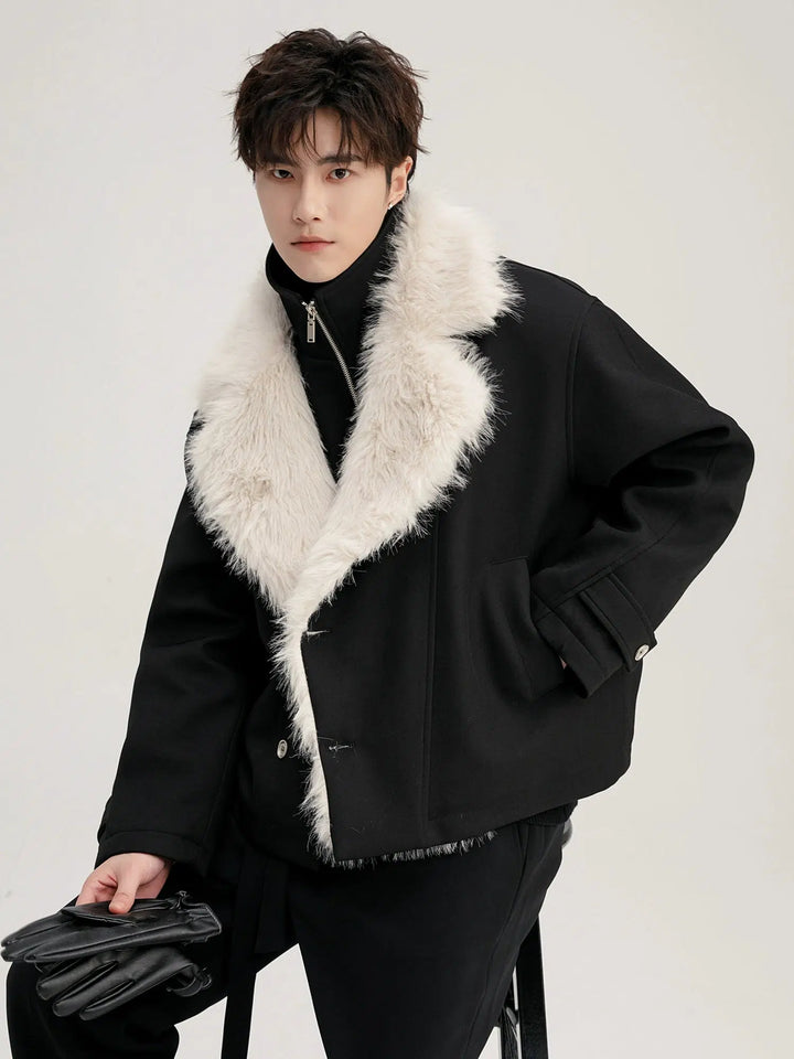 Imitation Mink Collar Two-piece Jacket