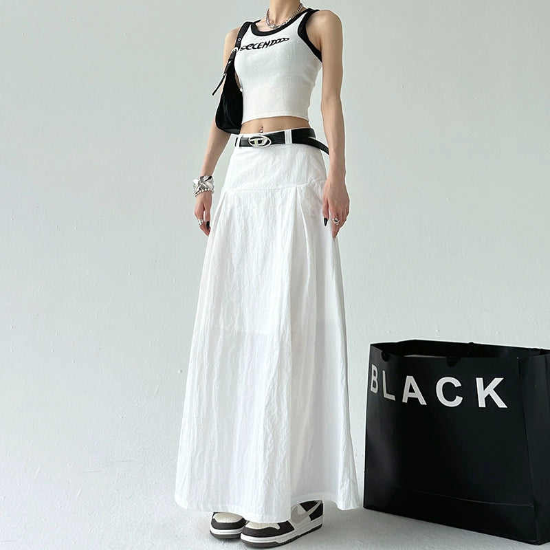A-line Mid-Length Casual Skirt