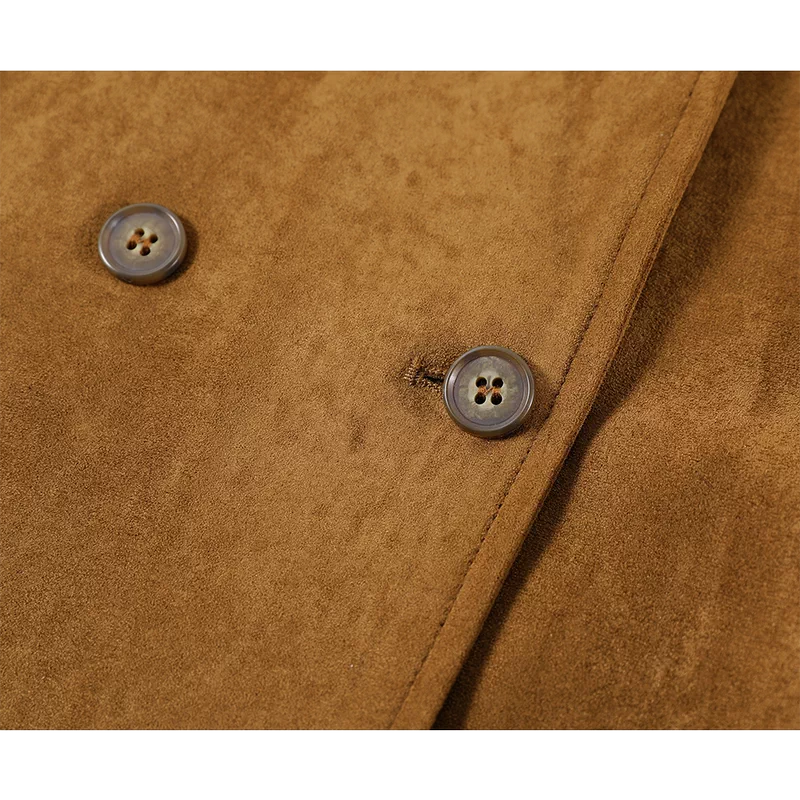 Suede Stand Collar Loose Fit Jacket