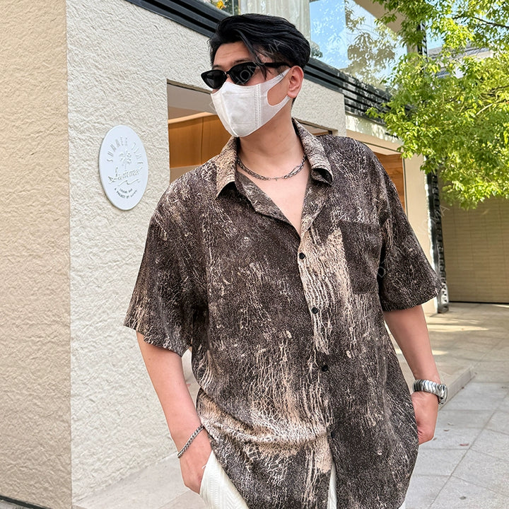 Loose Fit Ice Silk Casual Shirt