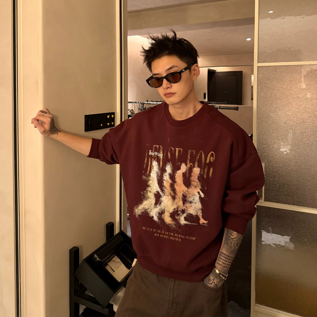 Character Print Loose Sweatshirt