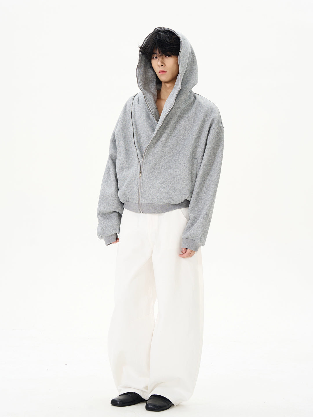 White Wide-leg Straight Jeans