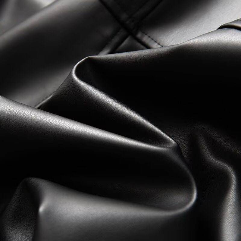 Long Leather Trench Coat