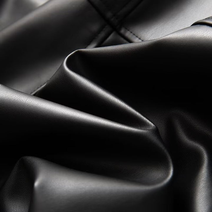 Long Leather Trench Coat