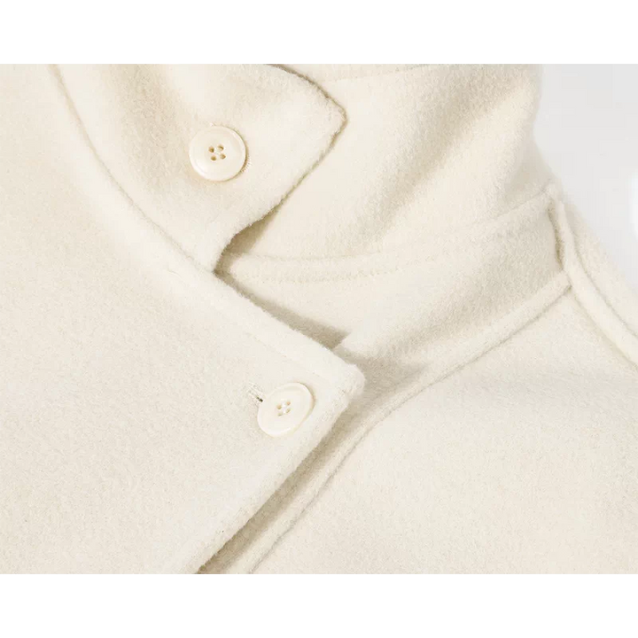 Stand-Collar Double-Faced Wool Coat