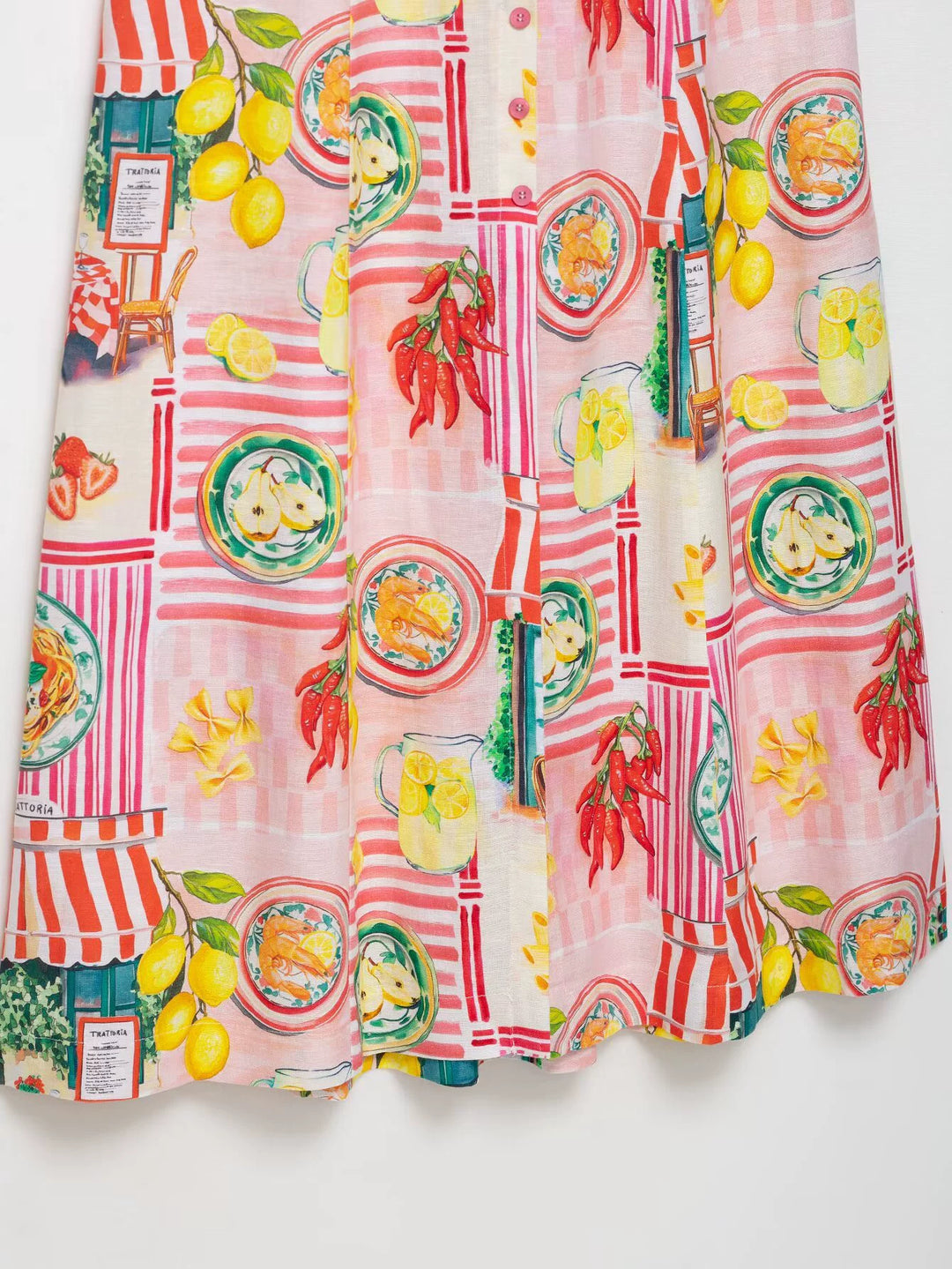 فستان ميدي بطبعة باتشورك مع حمالات