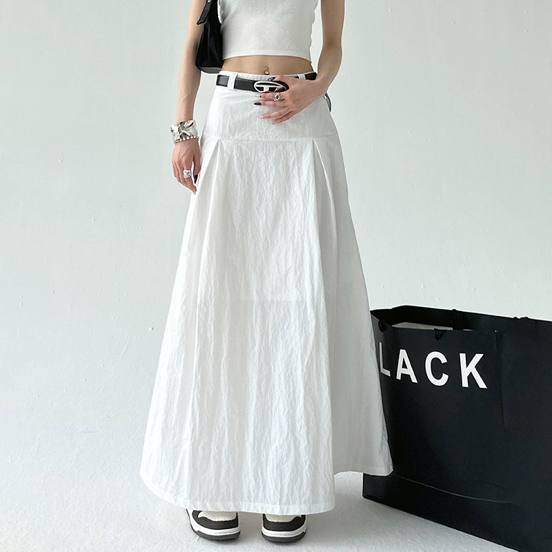 A-line Mid-Length Casual Skirt