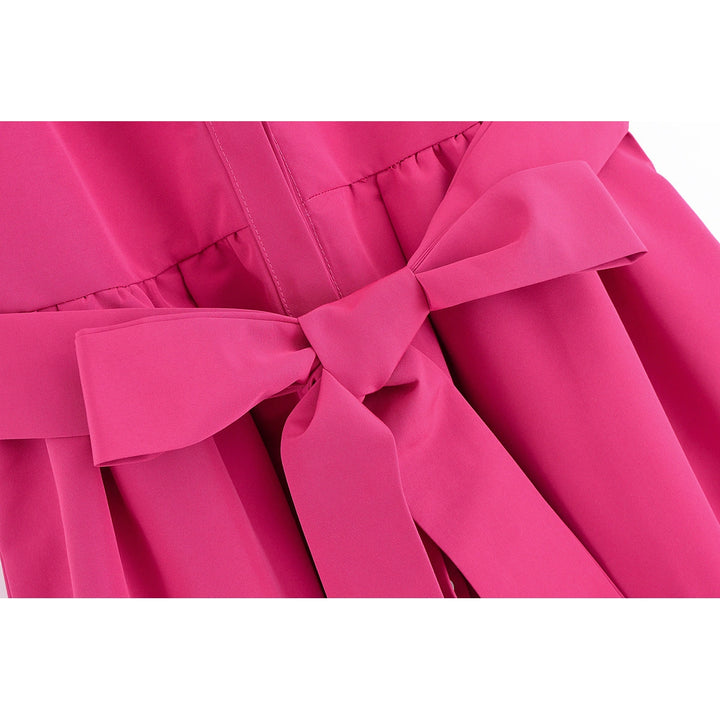 فستان بلا أكمام مع حزام خصر