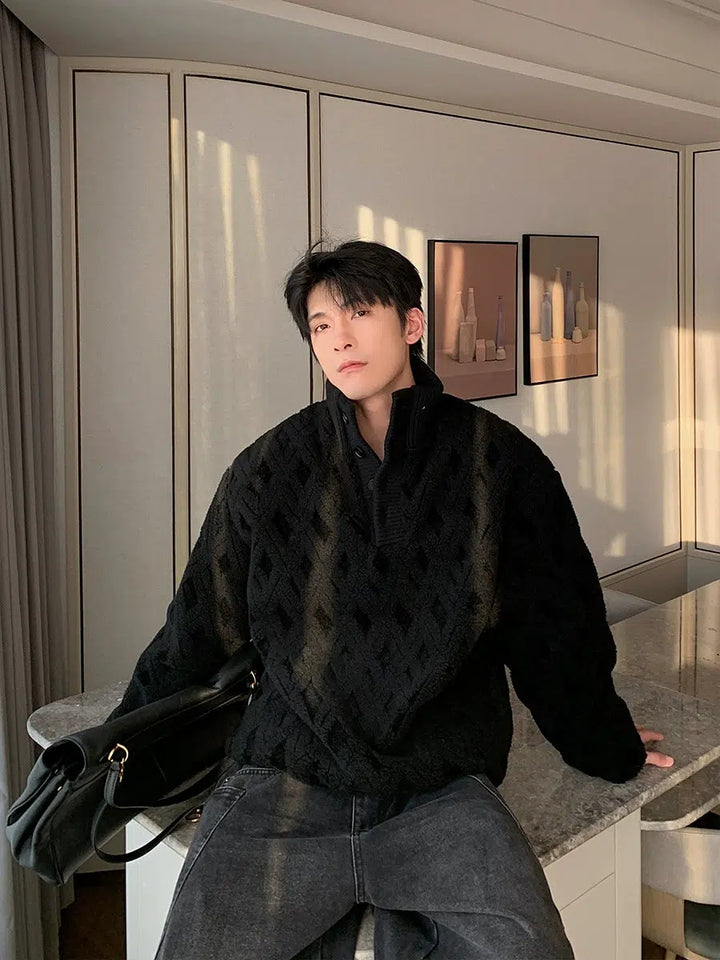 Thick Lamb Wool High Collar Sweater