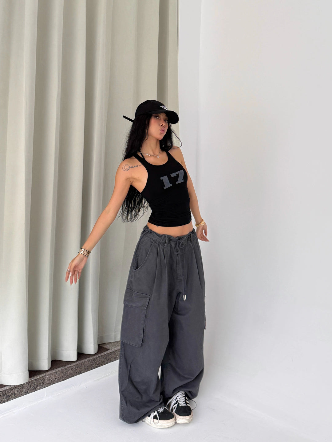 Loose Straight Leg Casual Cargo Pants