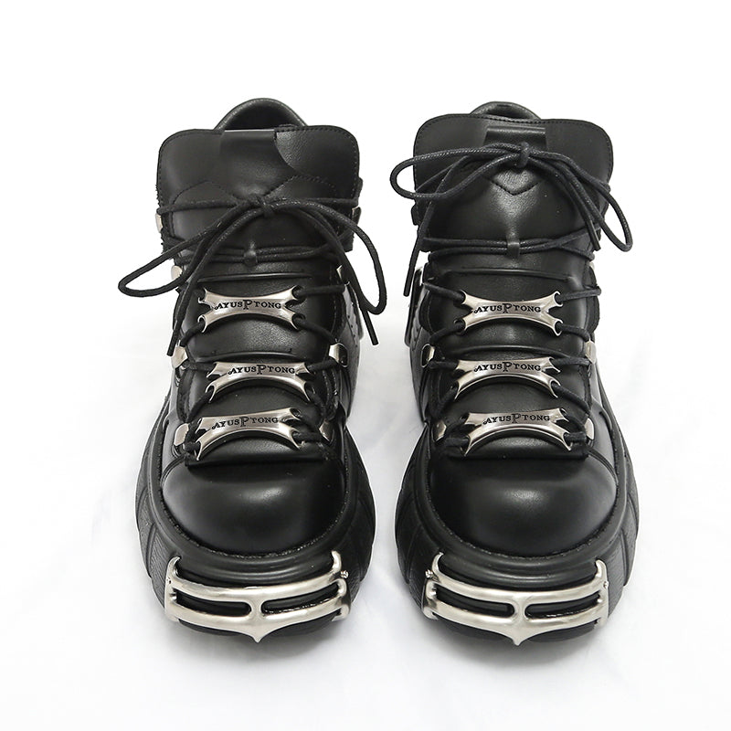 Height-Boost Thick-Soled Punk Booties