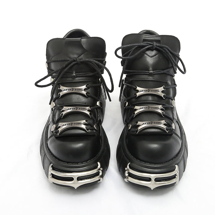 Height-Boost Thick-Soled Punk Booties