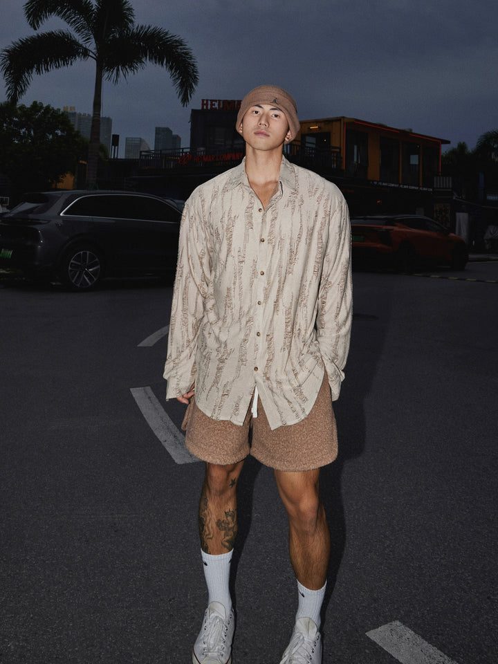 Shale Print Resort Inselstil Hemd