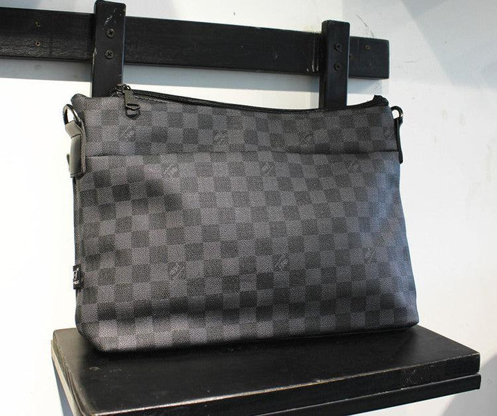 Black Checkered Crossbody Bag