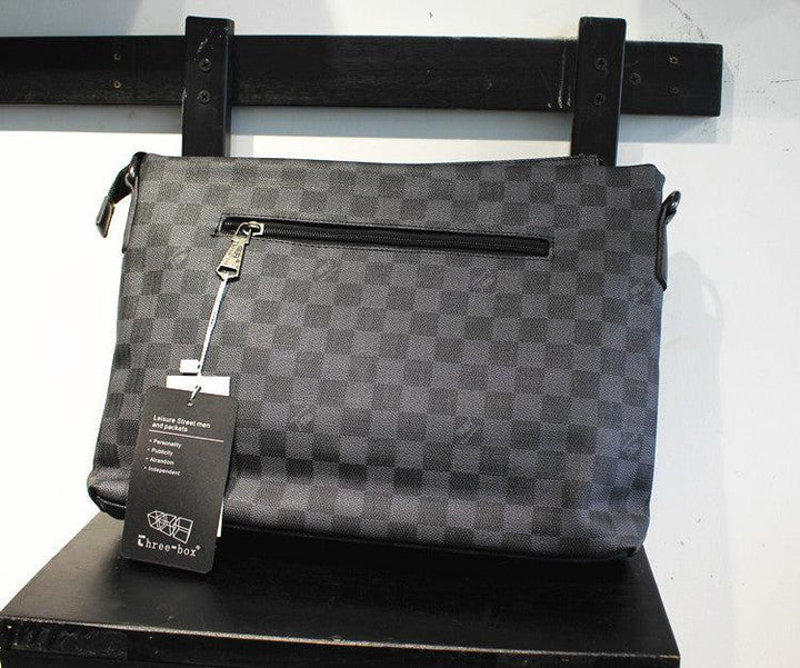 Black Checkered Crossbody Bag