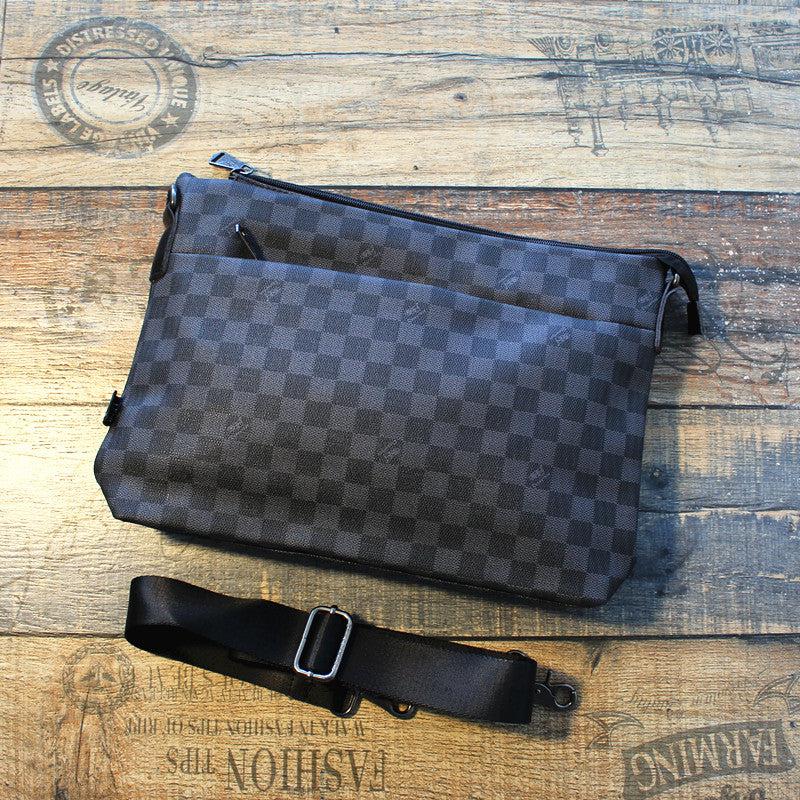 Black Checkered Crossbody Bag
