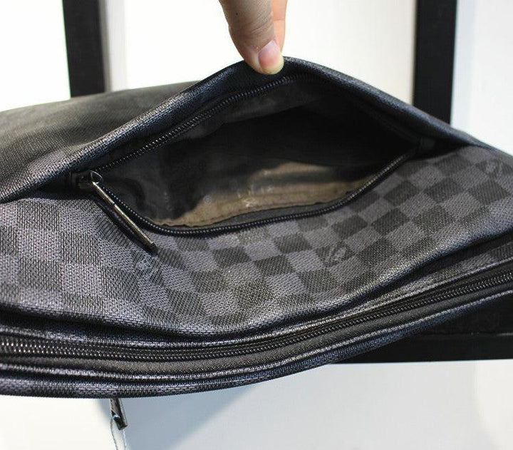 Black Checkered Crossbody Bag