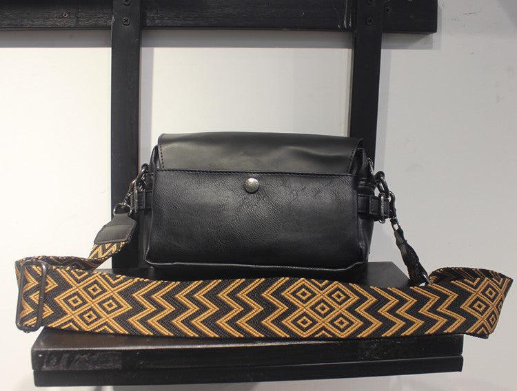 Black Messenger Shoulder Bag