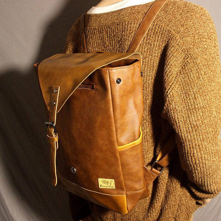 Casual Faux Leather Backpack