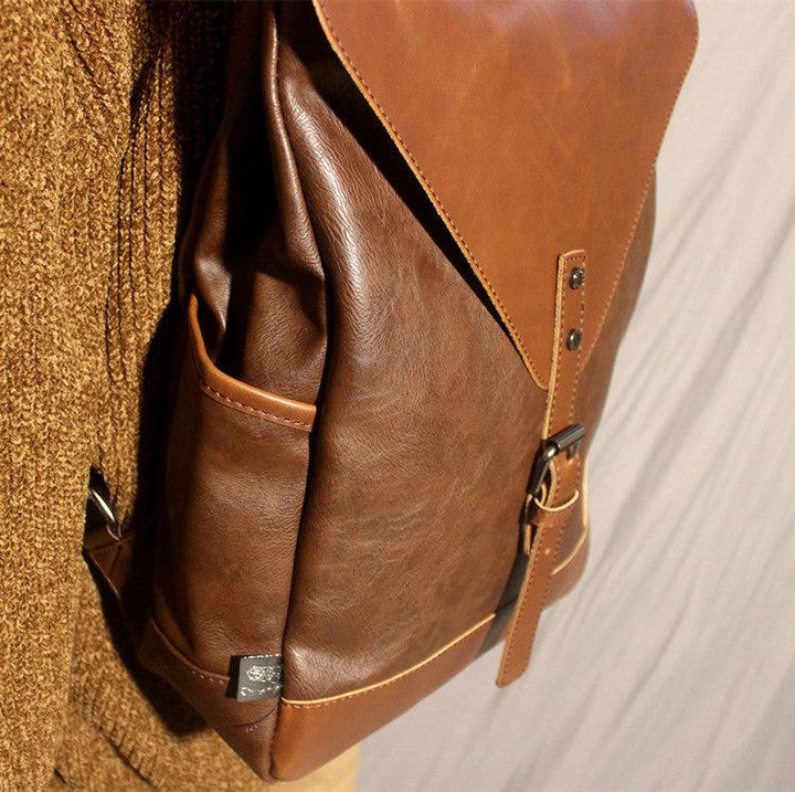 Casual Faux Leather Backpack