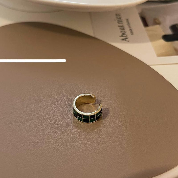 Checkerboard Earrings Clip