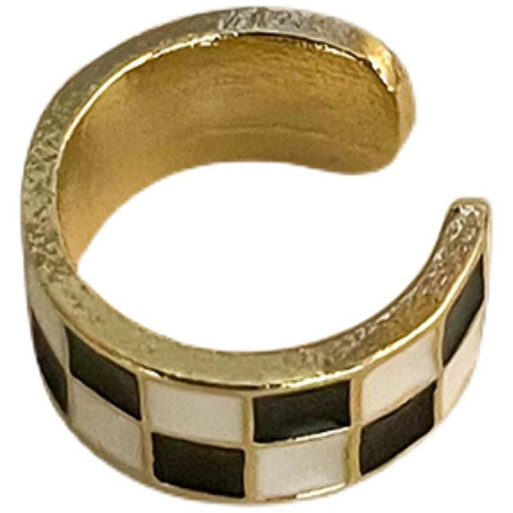 Checkerboard Earrings Clip