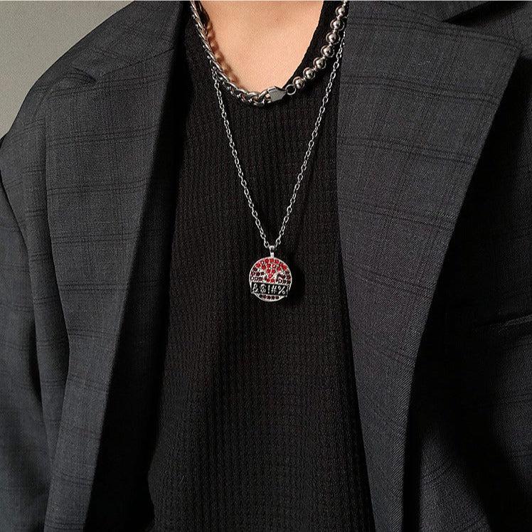 Colorful Zircon Smiley Necklace