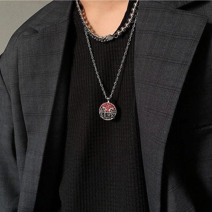 Colorful Zircon Smiley Necklace