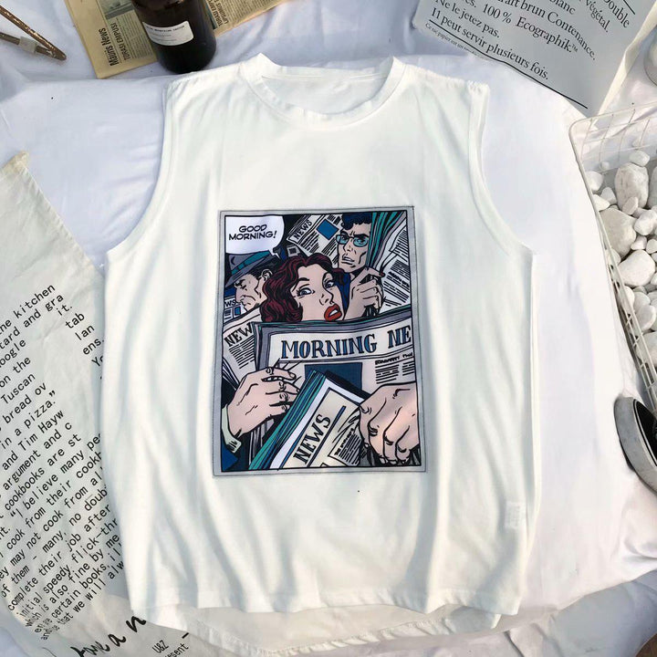 Comic Sleeveless T-Shirt