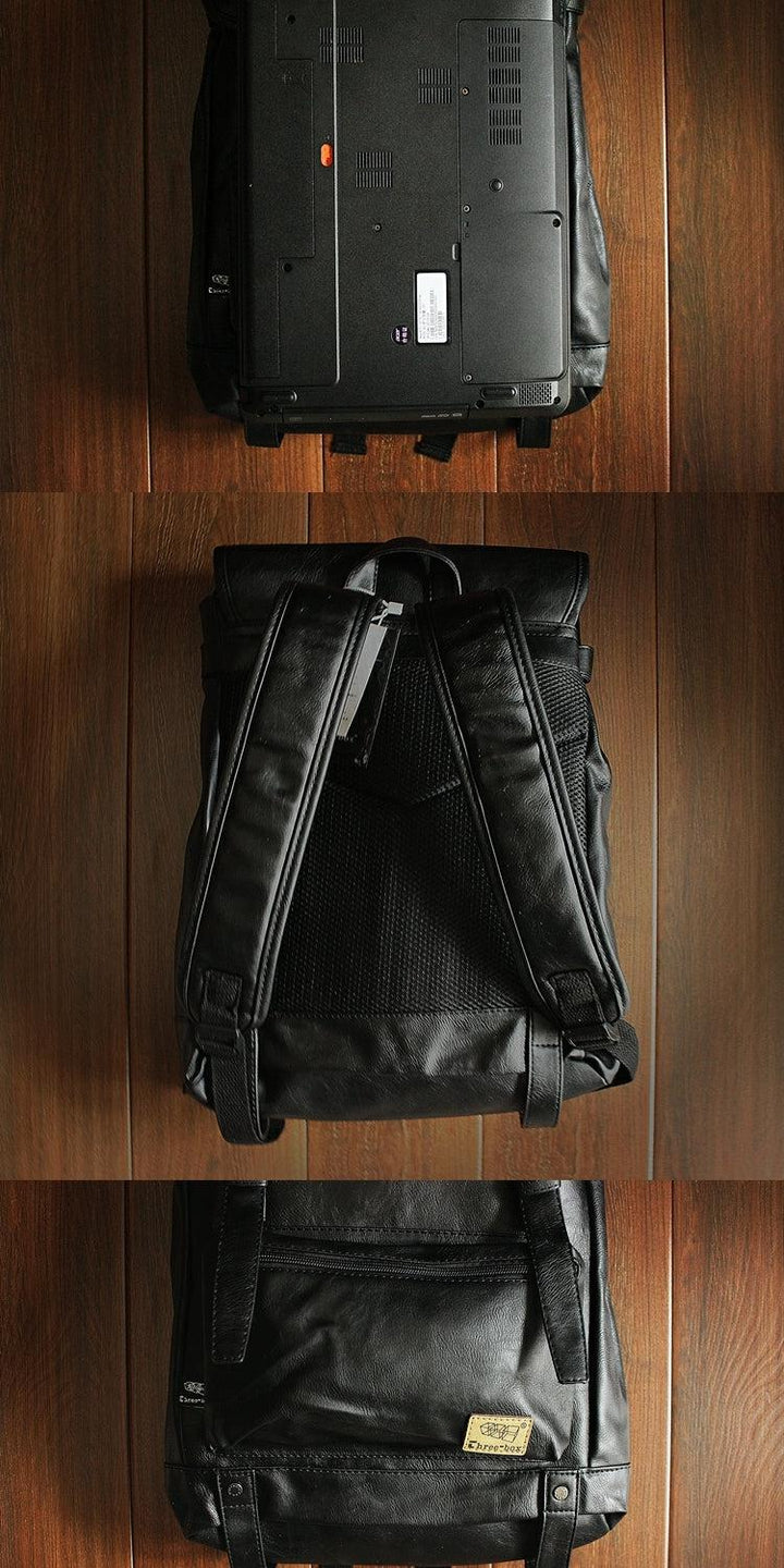 Faux Leather Backpack