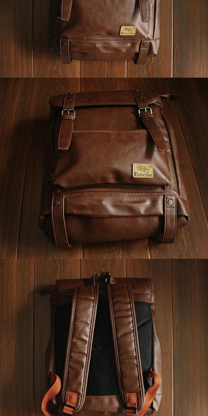 Faux Leather Backpack