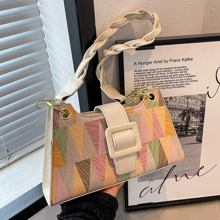 Faux Leather Baguette Bag