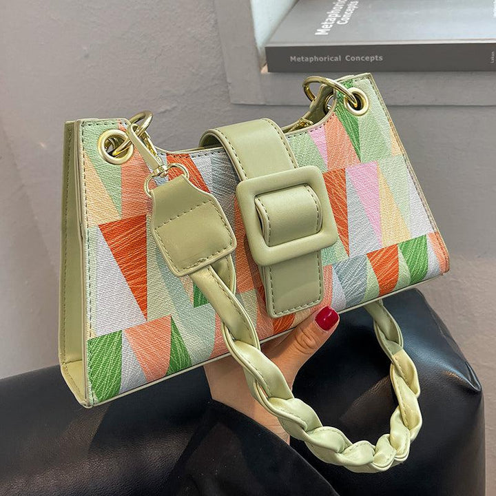 Faux Leather Baguette Bag