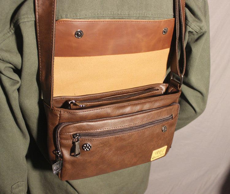 Faux Leather Flap Bag