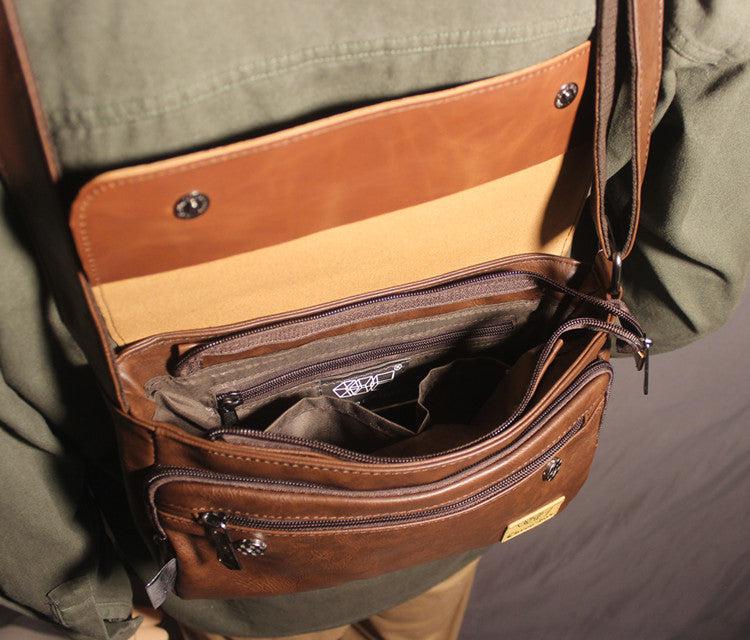 Faux Leather Flap Bag